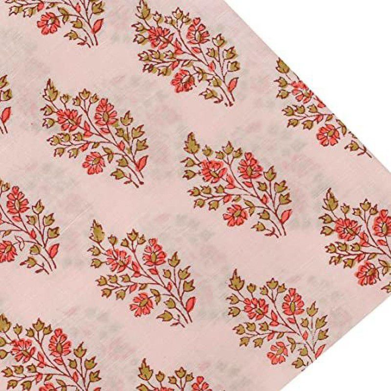 Unstitched Linen Multi-purpose Fabric Floral Print