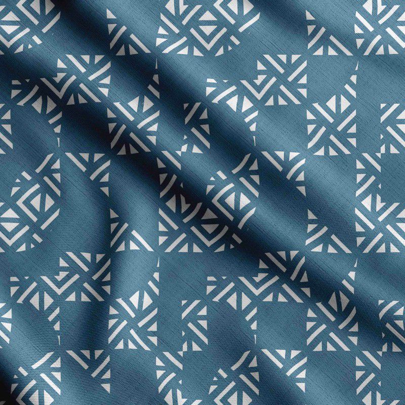 Unstitched Pure Cotton Multi-purpose Fabric Geometric Print