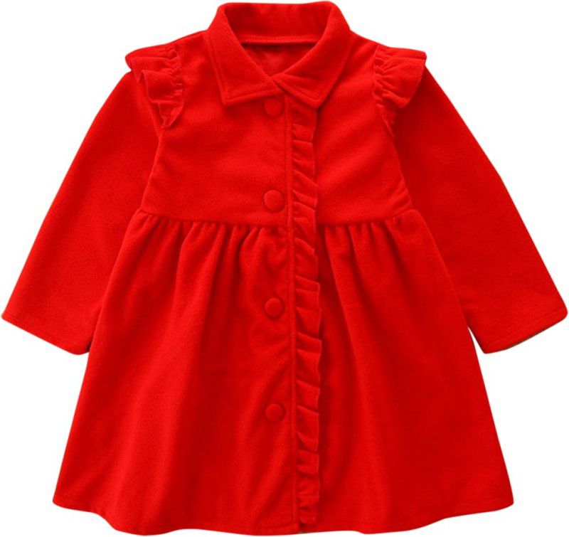 Cotton Solid Coat For Girls