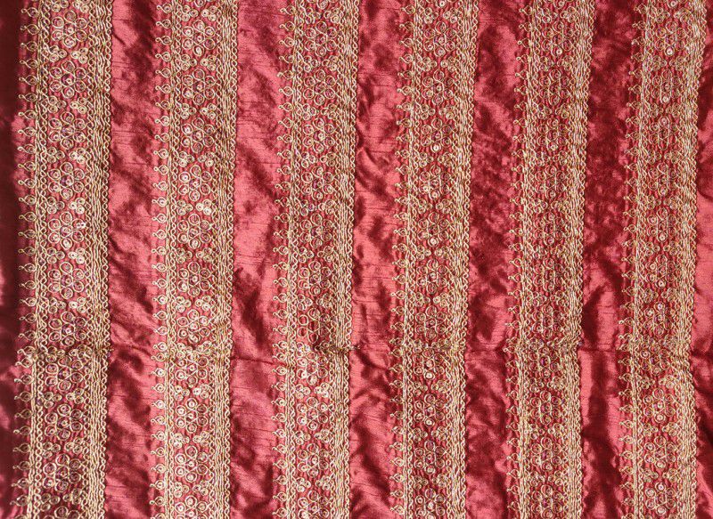 Unstitched Pure Silk Multi-purpose Fabric Embroidered