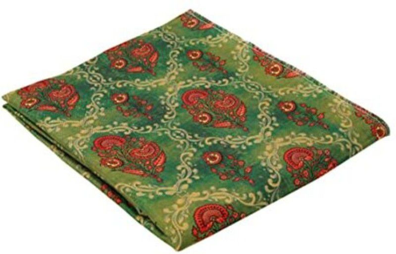 Unstitched Art Silk Multi-purpose Fabric Floral Print