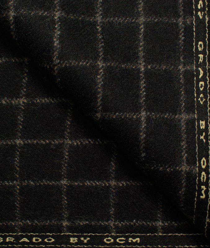 Unstitched Wool Blazer Fabric Checkered
