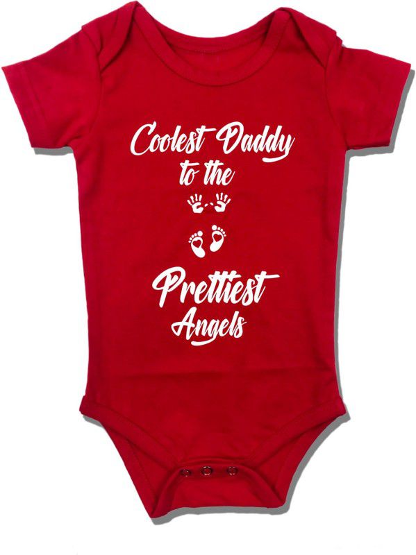 FUNCART Baby Boys & Baby Girls Red Bodysuit