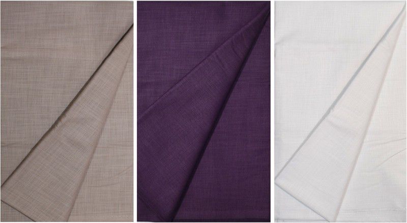 Unstitched Cotton Blend Multipurpose Running Fabric Solid, Self Design