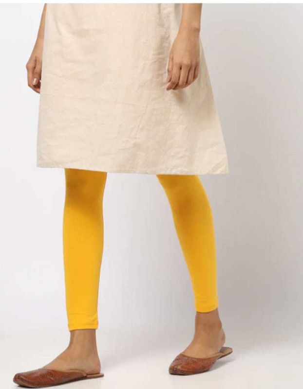 Casual Solid Women Yellow Western Wear Legging | legging pant girls women combo Women Pyjama