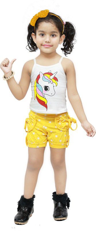 Baby Girls Mini/Short Casual Dress  (Yellow, Sleeveless)
