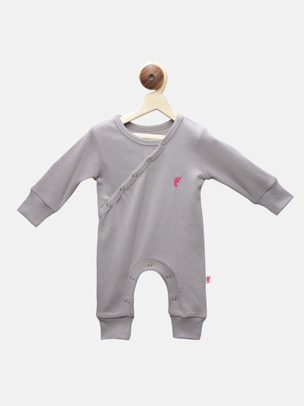 First Kick Baby Boys Light Grey Bodysuit