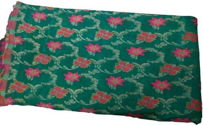 Unstitched Chanderi Multipurpose Running Fabric Floral Print
