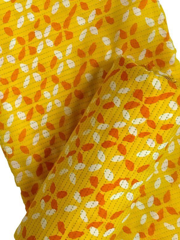 Unstitched Art Silk Multi-purpose Fabric Printed