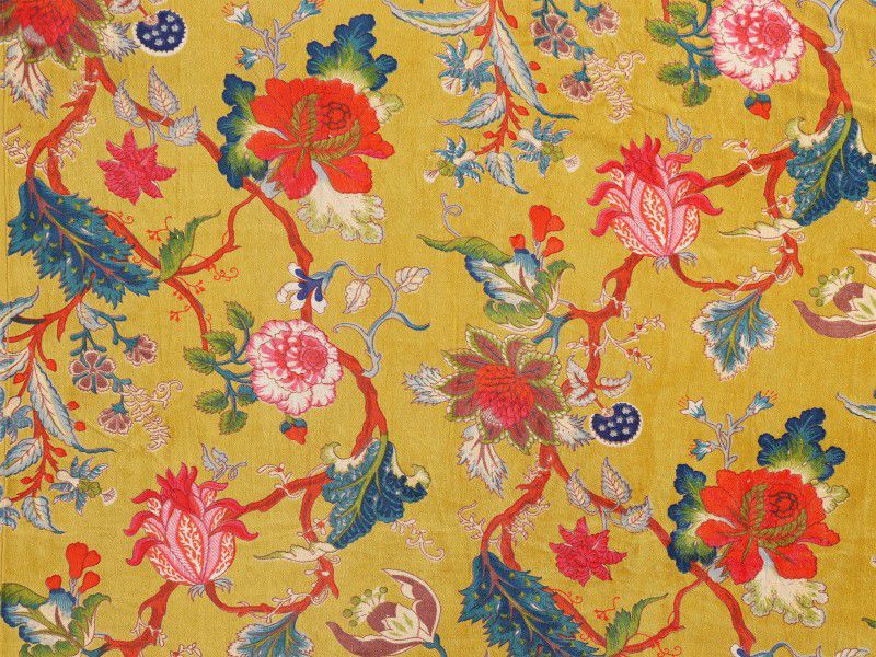 Unstitched Velvet Multi-purpose Fabric Floral Print