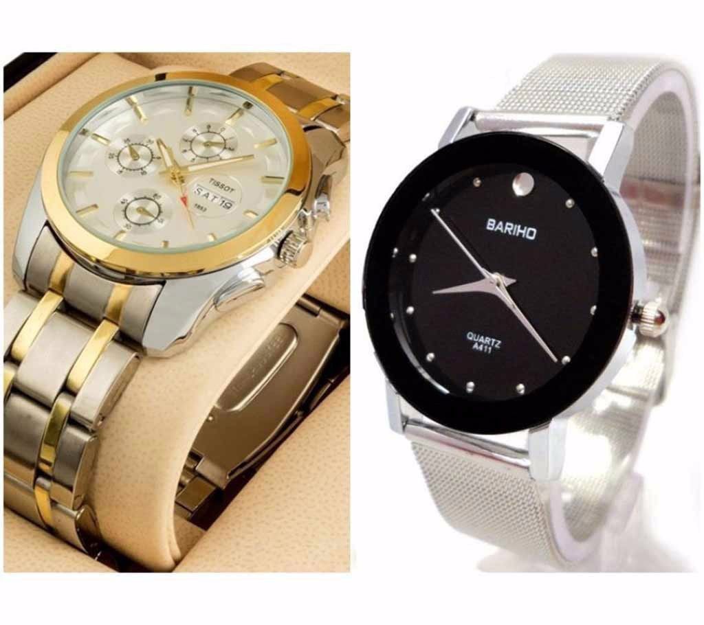 TISSOT Men's Wrist Watch+BARIHO Ladies Wrist Watch (Copy)