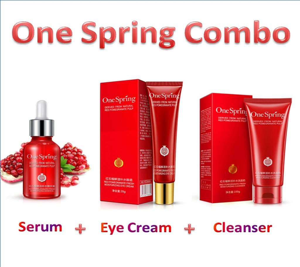 3 pcs One Spring Combo Serum+Eye Cream+Cleanser. Origin:CHINA