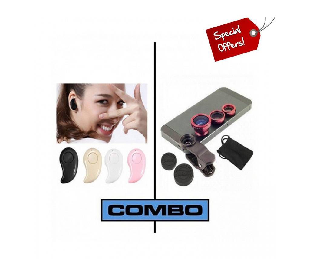 Combo offer - Wireless Bluetooth Earphone & Clip-Lens