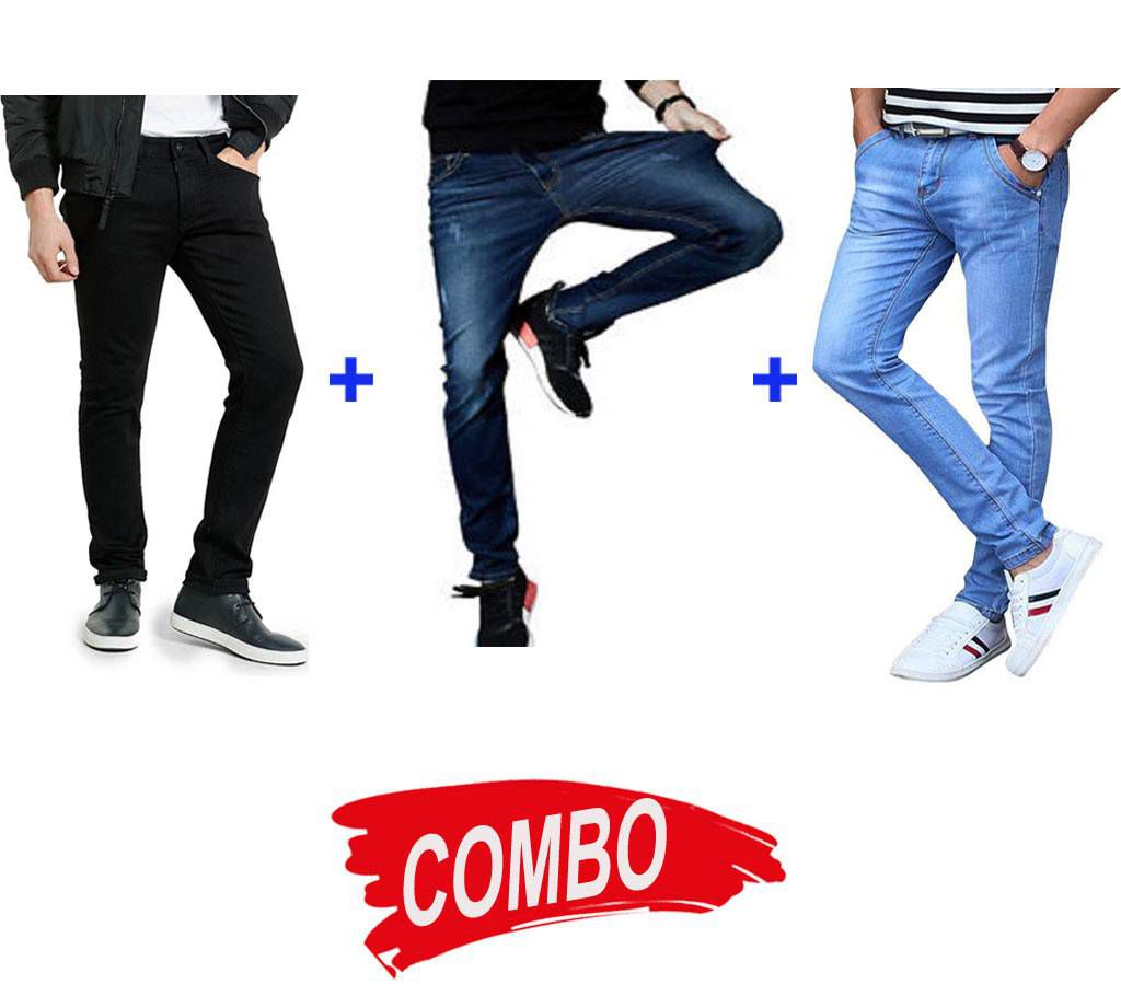 Narrow jeans pant+Slim fit jeans+Semi Narrow Jeans Combo 