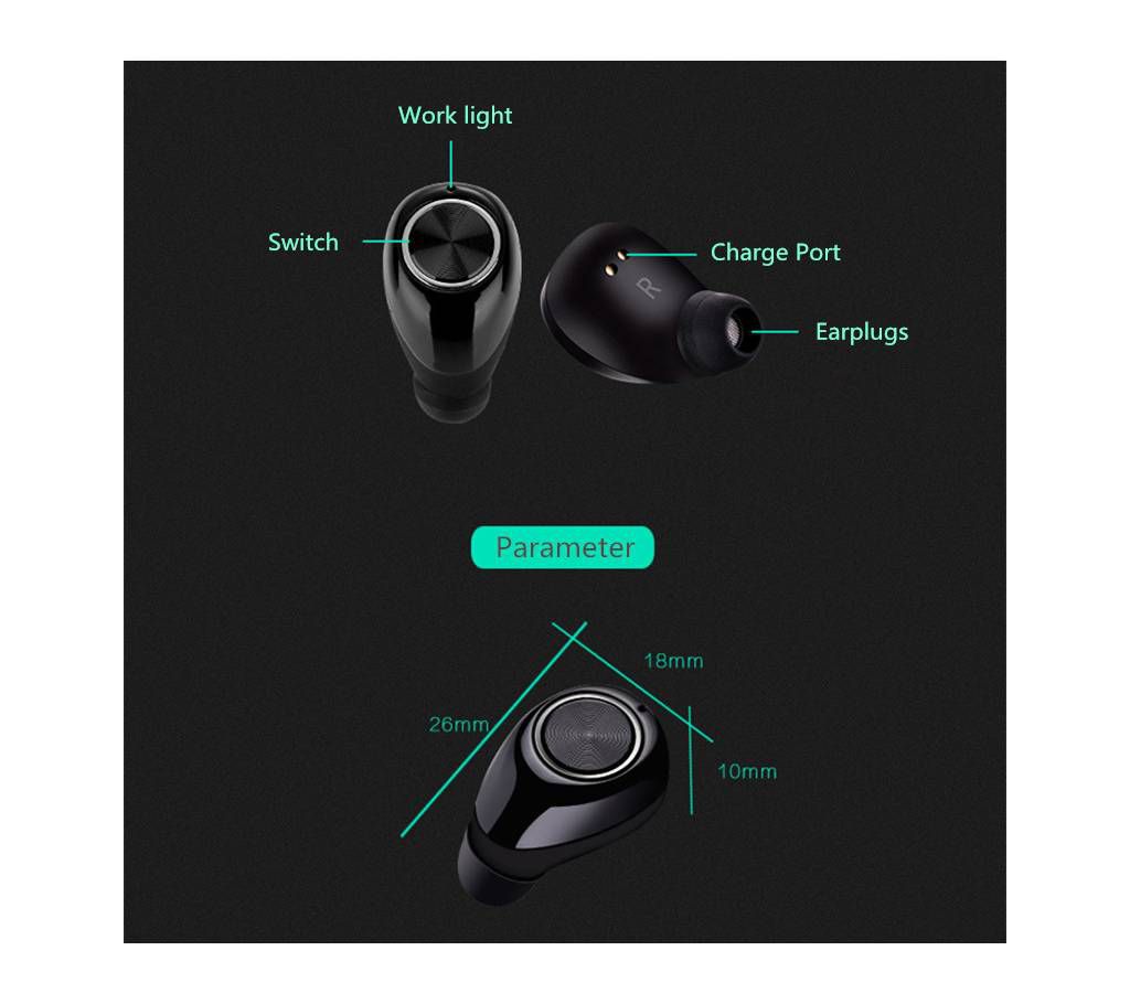 wireless earbuds Bluetooth earphone with charger TWS 10