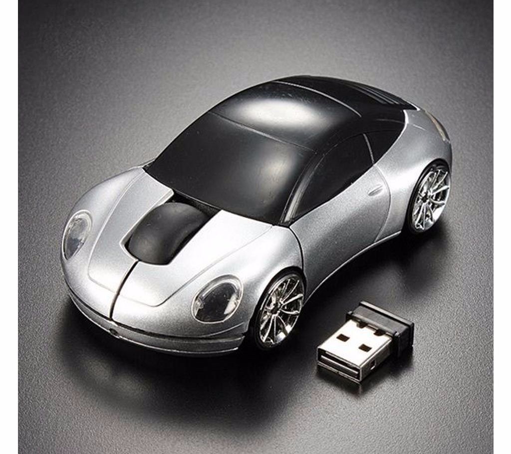 Car Shaped Wireless LED Mouse - Silver