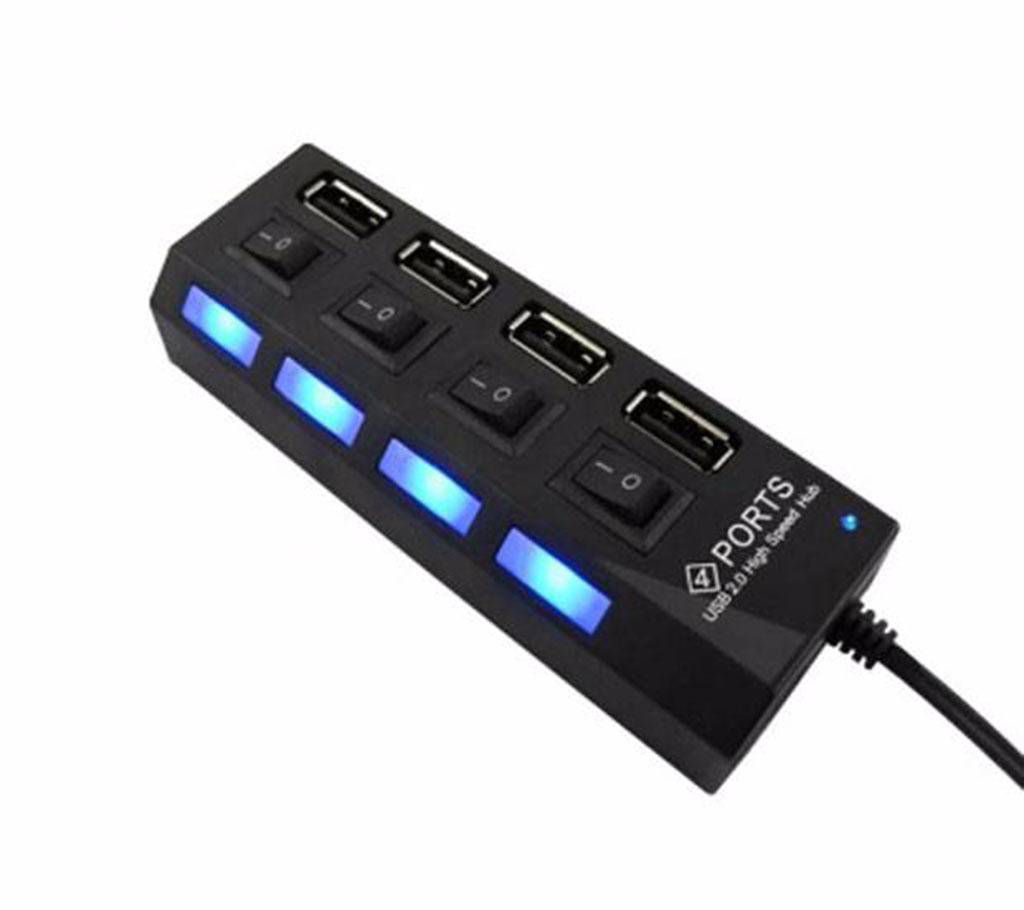 4-Port USB Hub With Switches