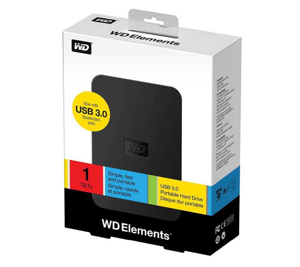 WD Elements SE Portable HDD-USB-2.0 1TB