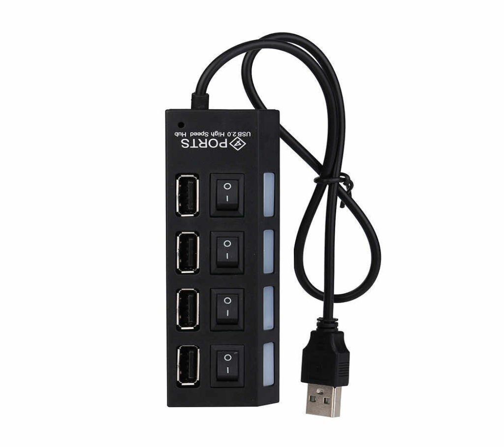 4-Port USB 2.0 HUB With Individual Power Switches 1