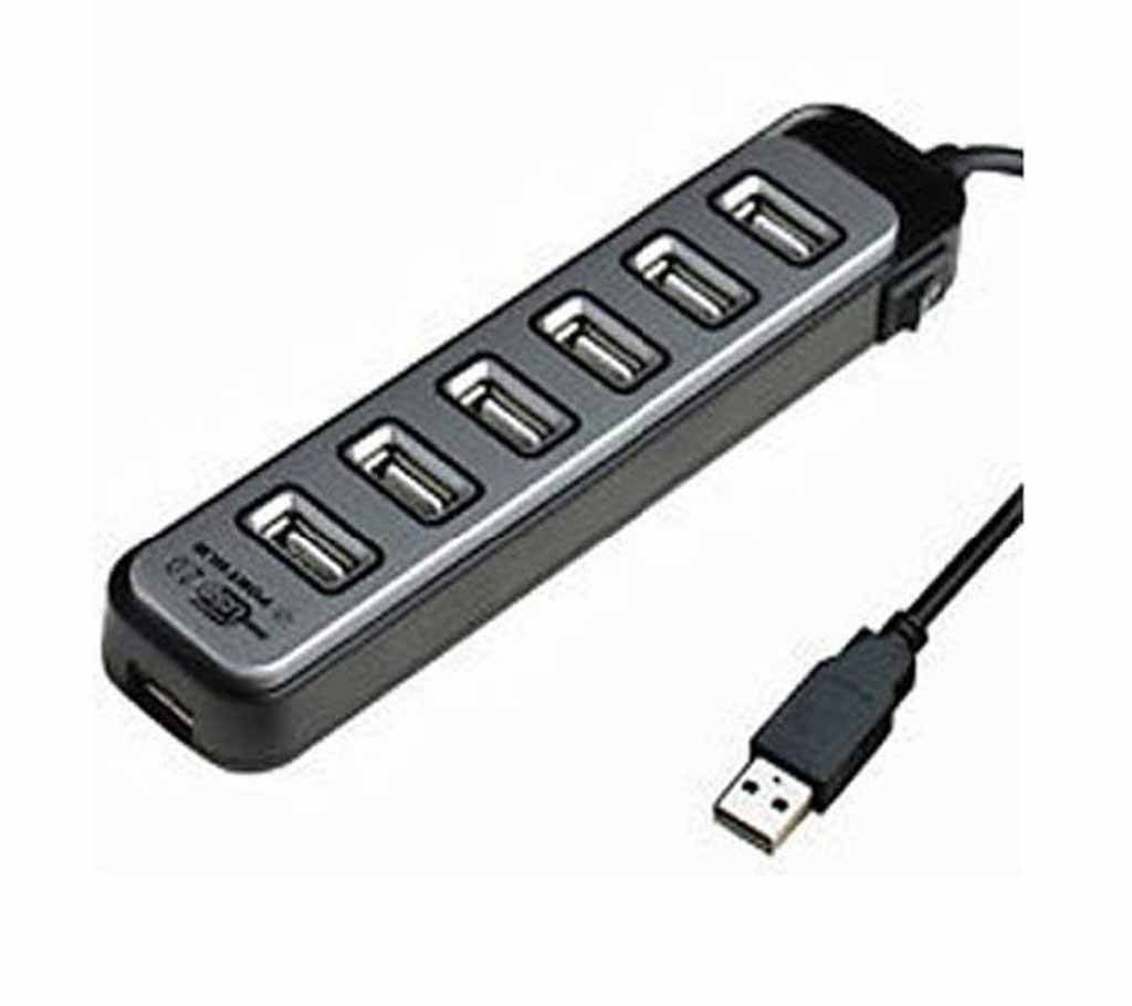 7 Port USB Hub+AC Power Adapter