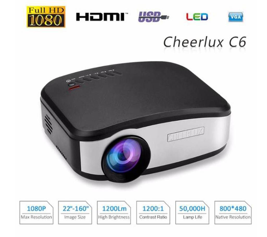 1200 Lumance 1080 HD Projector