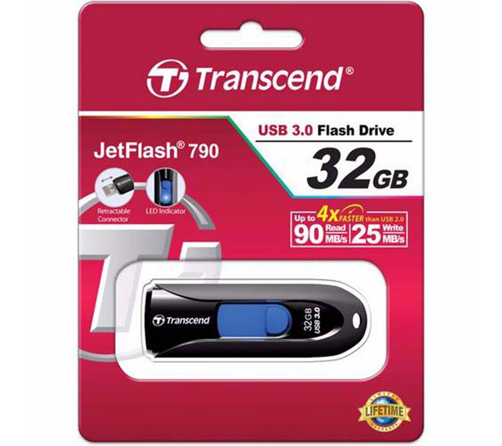 Transcend 32GB JetFlash 790 USB 3.0 Flash Drive Pendrive