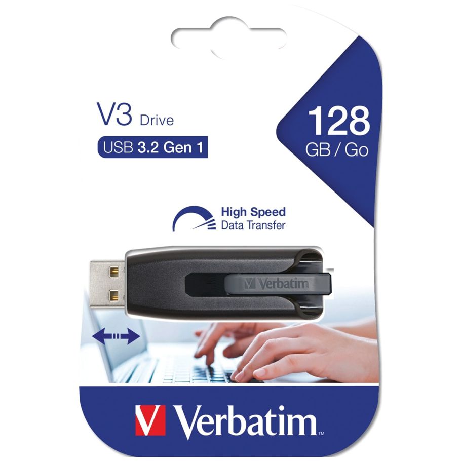 128GB Verbatim V3 USB Drive - Black