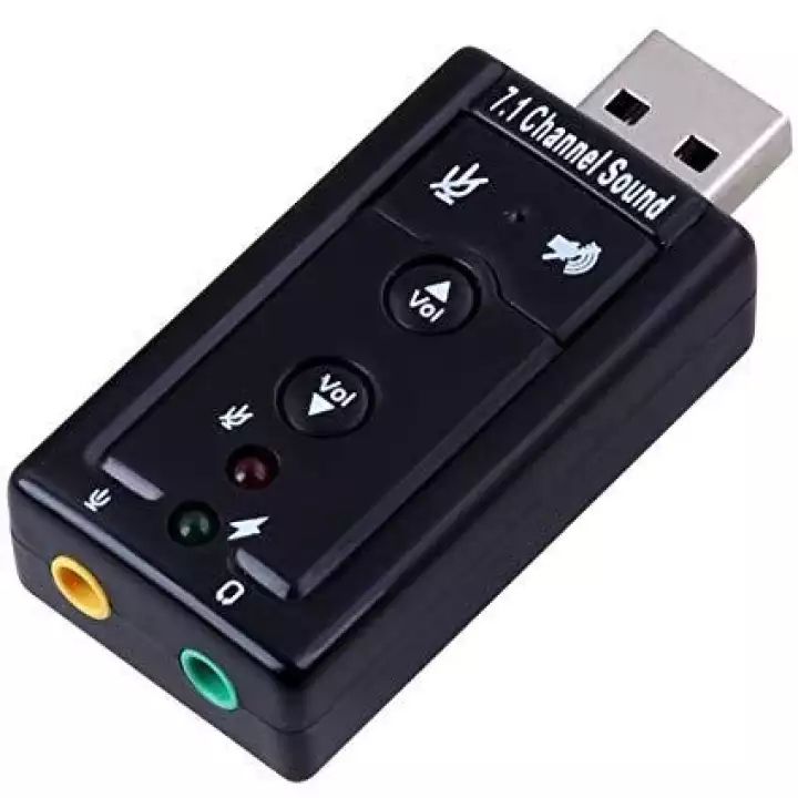 7.1 Channel USB External Sound Card Audio Adapter - Black