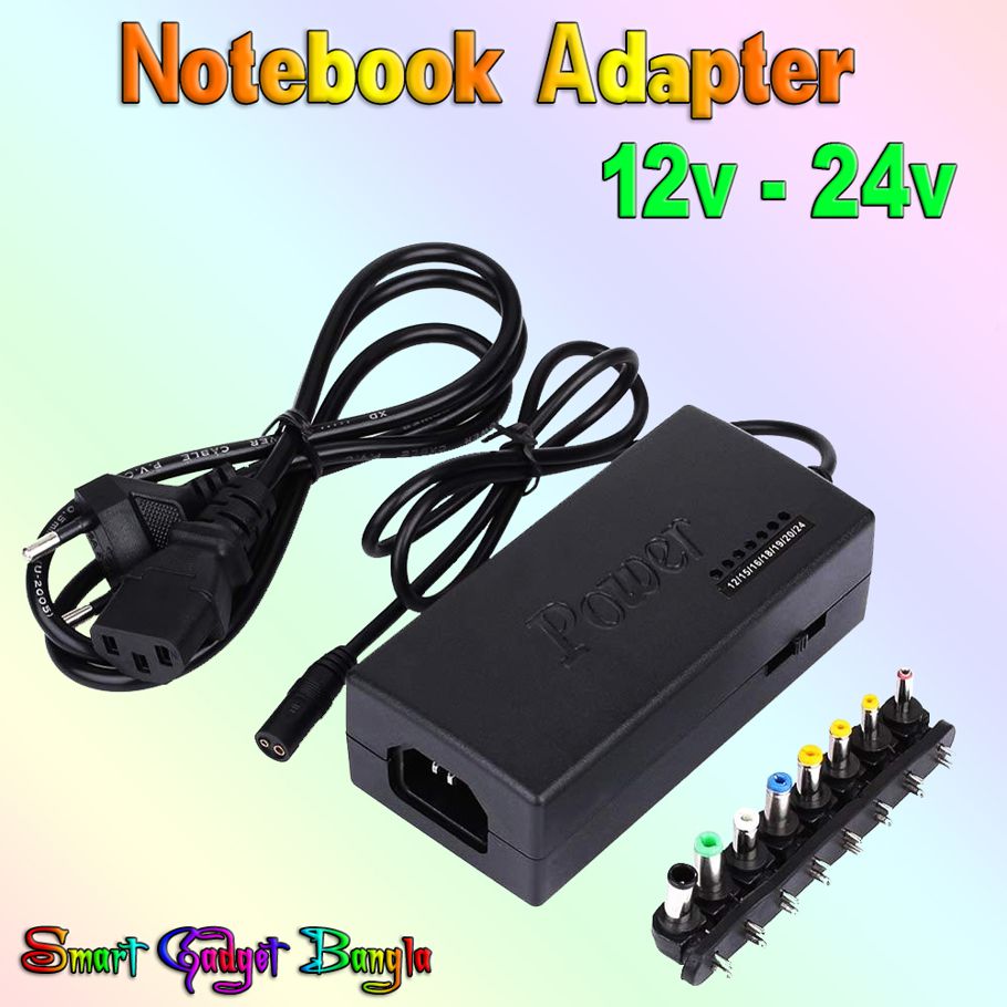 Universal Laptop Charger Power Adapter 12/15/16/18/19/20/24V 5A