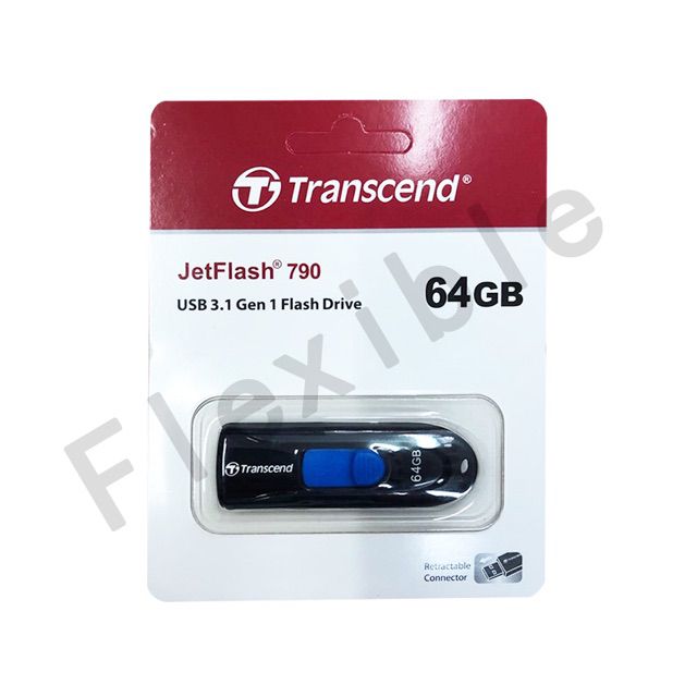 Pandriv 64GB JetFlash 790 USB 3.1 Gen 1 Flash Drive(16GB.32GB.128GB.256GB) (USB Stick) Black