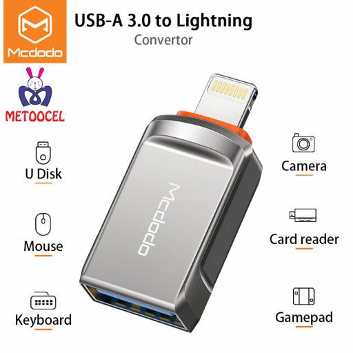 Mcdodo OT-860 OTG USB-A 3.0 To Lightning Adapter Lightning to USB 3.0 Camera Adapter OTG
