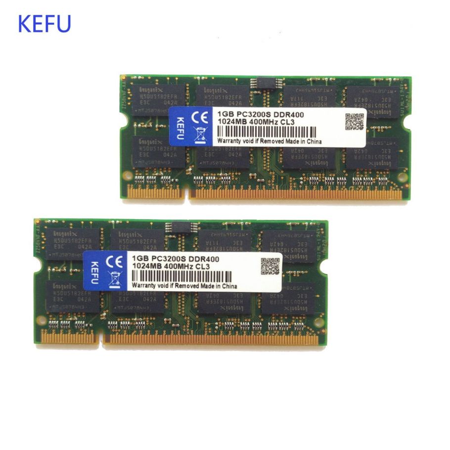 2PCS 1GB DDR 400 MHz DDR1 PC3200 200Pin SO-DIMM laptop Memory RAM