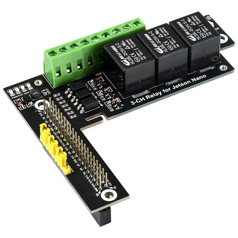 3-Ch Relay Expansion Board Designed for Jetson Nano,3 Channels Relay Control,Configurable Control Pin,Up to Stackable
