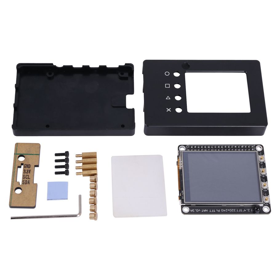 2.4 Inch Touch Screen 320X240 Tft Lcd Display with Cooling Fan Aluminum Alloy Case for Raspberry Pi 4 Model B