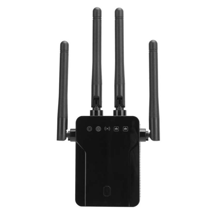 Himeng La Wireless Repeater Black Dual-Band WiFi Signal Network Extension Amplifier 100-240V