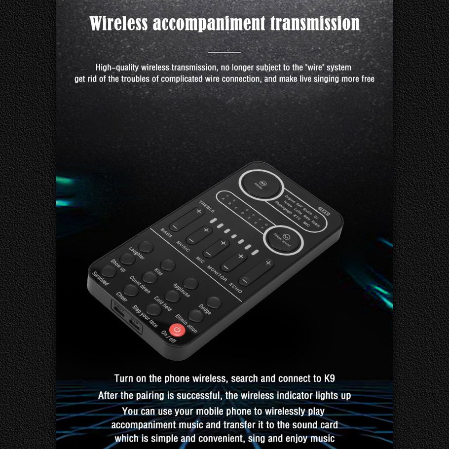 Mini Portable Voice Changer Multiple Audio Effect Live Sound Changing Card Speaker Device for Mobile Phone PC Tablet