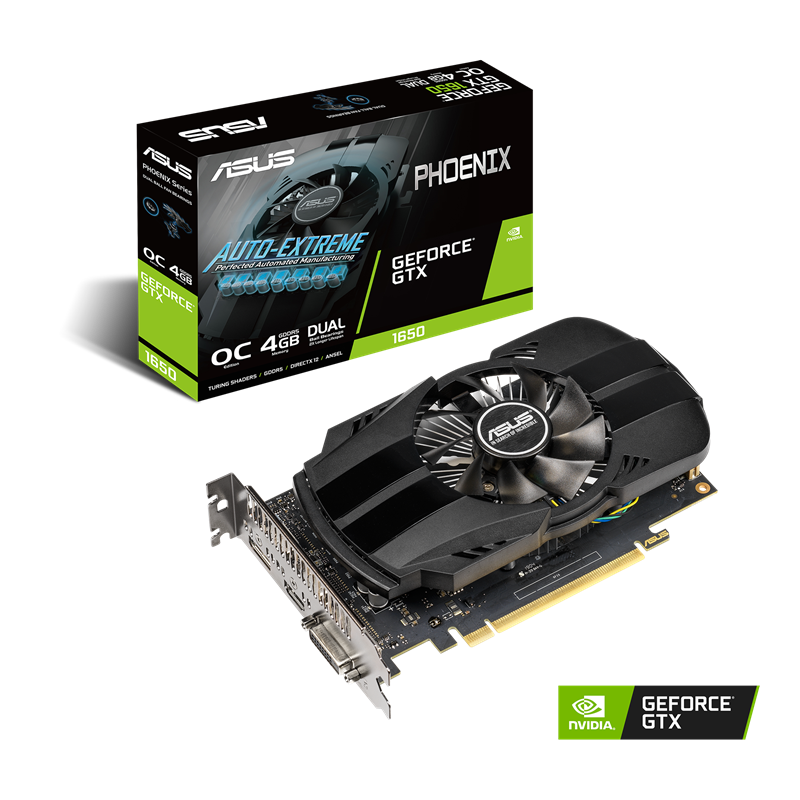 Asus Phoenix GeForce DDR5 4GB GTX1650 OC Edition One Fan Graphics Card