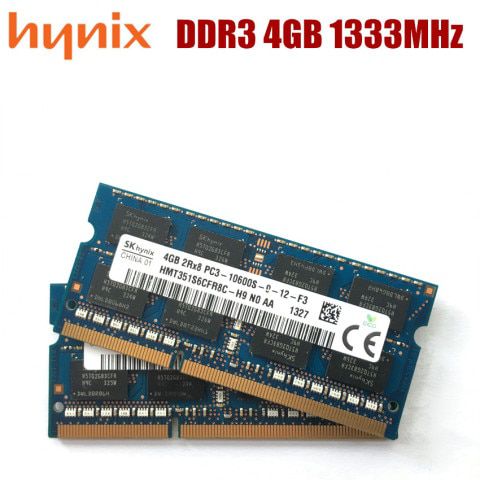 Adata Or Samsung Or SK Hynix Any 4GB DDR3 1333Mhz PC3-10600s 204-PIN Laptop Ram with 01 Year Warranty