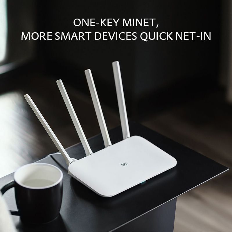 Mi_WiFi Router 4C Global Version 300Mbps 4 Antennas Smart APP Control - White