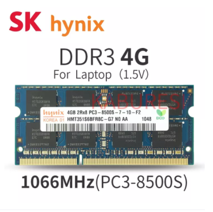 Adata Or Samsung Or SK Hynix Any 4GB DDR3 1333Mhz PC3-10600s 204-PIN Laptop Ram with 02 Year Warranty