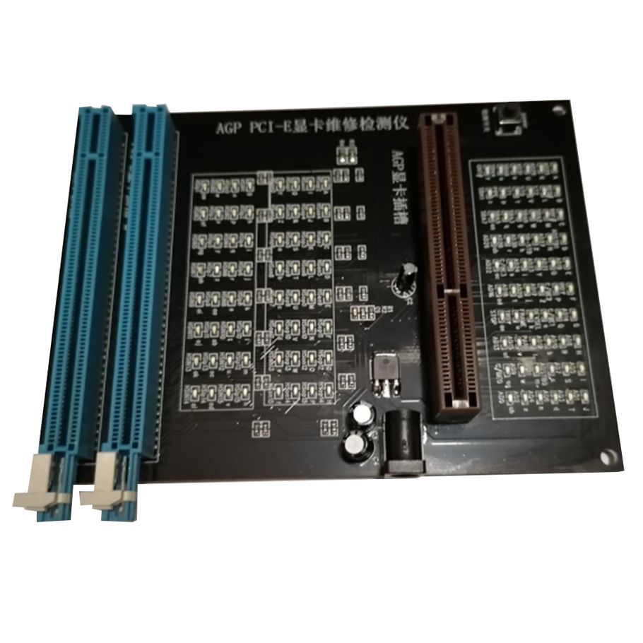 PC AGP PCI-E X16 Dual-Purpose Socket Tester Display image Video Card Checker Tester image Card Diagnostic Tool