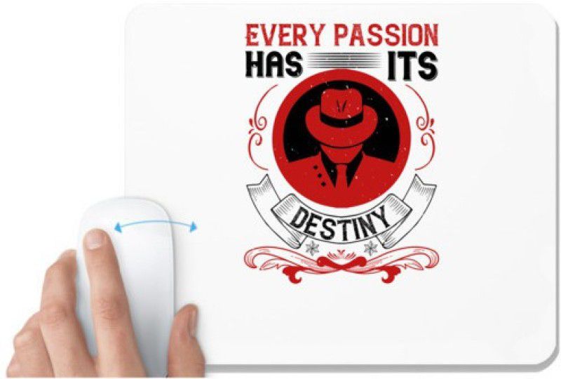 UDNAG White Mousepad 'Team Coach | Every passion has its destiny' for Computer / PC / Laptop [230 x 200 x 5mm] Mousepad  (White)