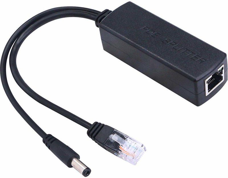 LipiWorld PoE Splitter Ethernet Adapter for IP Camera IP Phone POE Devices Lan Adapter  (100 Mbps)