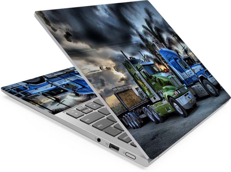 Anweshas Truckers Full Panel Laptop Skins Upto 15.6 inch - No Residue, Bubble Free - Removable HD Quality Printed Vinyl/Sticker/Cover Self Adhesive Vinyl Laptop Decal 15.6