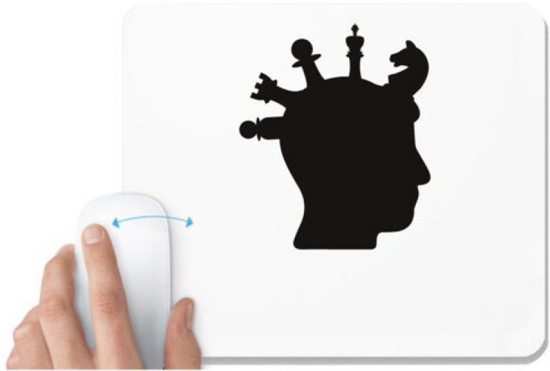 UDNAG White Mousepad 'Chess | Chess pieces 9' for Computer / PC / Laptop [230 x 200 x 5mm] Mousepad  (White)