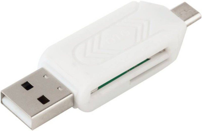 OLECTRA USB 2.0+Micro OTG Adapter SD for Smart Phone T FLASH MEMORY Card Reader (White) Card Reader  (White)