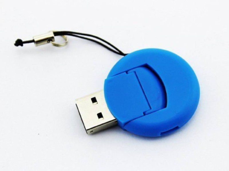 OLECTRA Set of 2 Folding Round Shaped T-Flash Micro SD USB Card Reader (Multicolor) Card Reader  (Blue, Black)