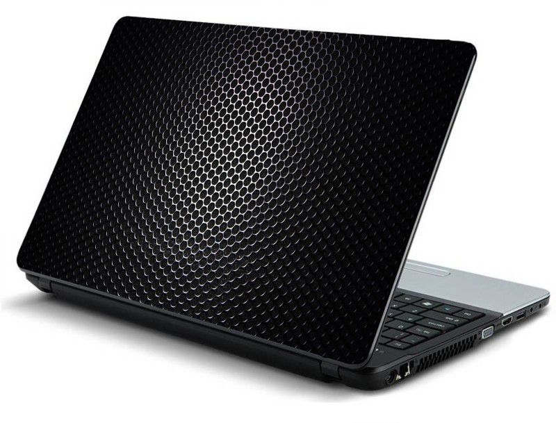 Advik Arts black net Laptop Skin Sticker Laminated Vinyl Laptop Decal 15.6