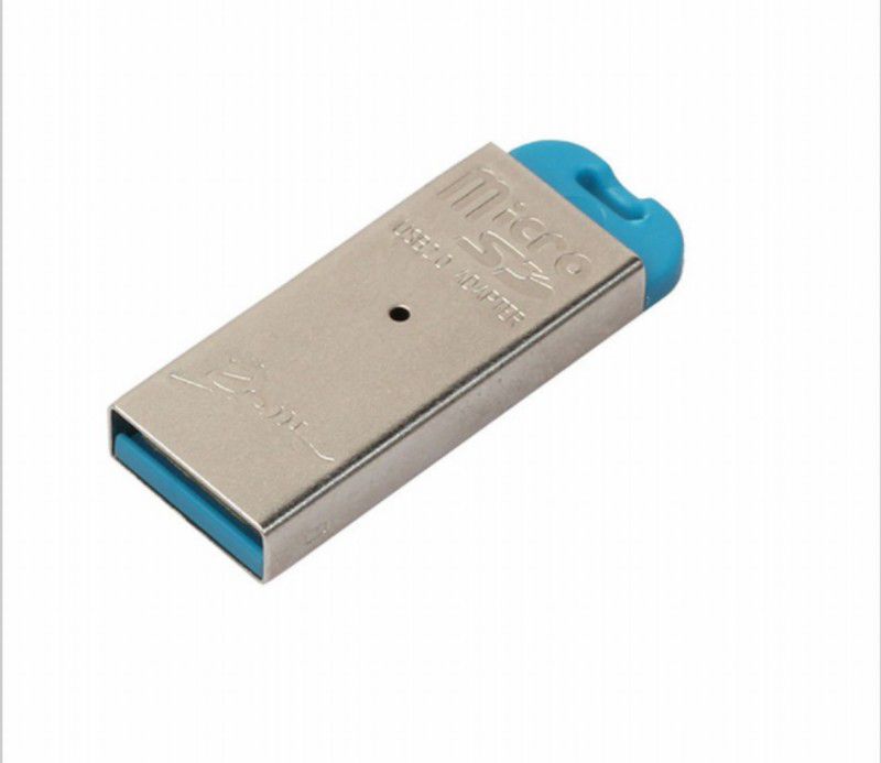 eShop24x7 Universal High Speed Mini USB 2.0 Micro SD TF T-Flash Memory Adapter Card Reader  (Silver)