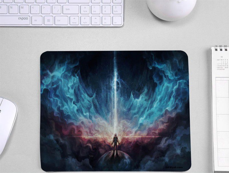 InkWynk Night View Beautiful Space Textured Gaming Mousepad  (Multicolor)